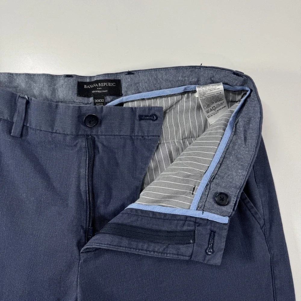 BANANA REPUBLIC Kentfield Chino Pant Mens 30x32 (actual 30x30) Blue Straight Leg